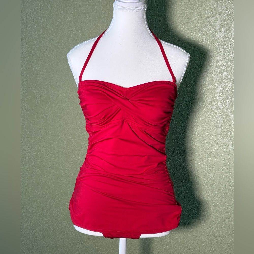 Jantzen Ruched Maillot Swimsuit Sz 10